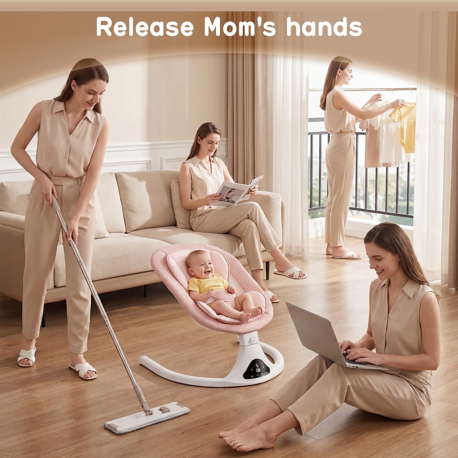 Cocoona™ Smart Electric Baby Swing for Newborns